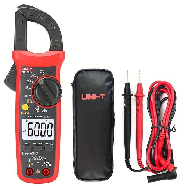 TEMU Ut202a+digital Clamp Multimeter 6000 , True Rms Ac/, Ac Current, Resistance, , Frequency, Continuity, Ncv Detection