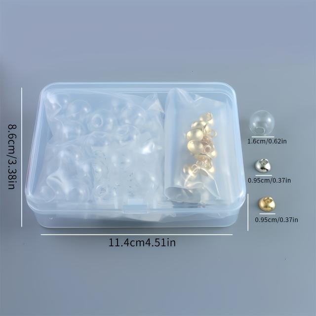 TEMU 30pcs Per Box Of Golden And White Ball Set For Additions And Jewelry Making Supplies