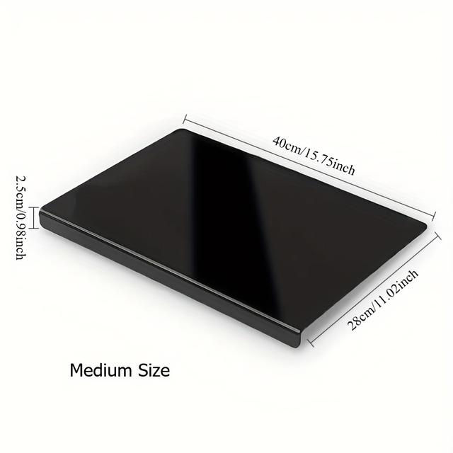 TEMU Thickened Acrylic Cutting Board Designed For Kitchen Surfaces, Featuring A Non-slip Lip For Protection, Measuring 45 X 35 Cm, Upgraded For 2025.