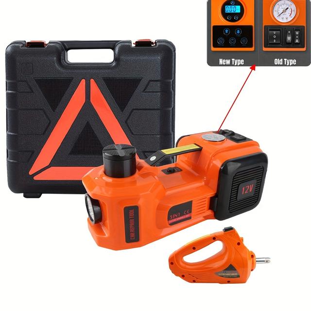 TEMU 5ton 12v Automotive Car Electric Hydraulic Floor Jack For Garage And Emergency Car Floor Jack Kit