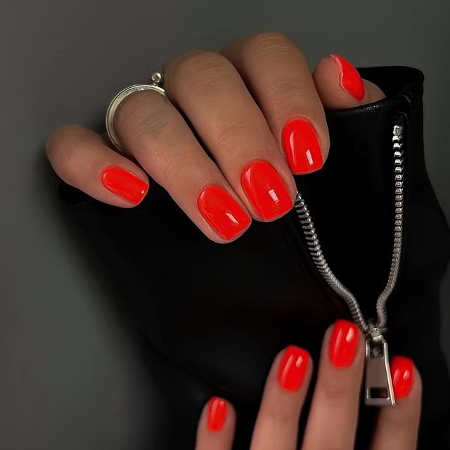 TEMU 24pcs/48pcs Of Fake Nails With A Simple, Elegant, And Fashionable Wearing Style, Suitable For Women And S, Detachable Press On Nail Art, With Jelly Glue And Filing Strips Included