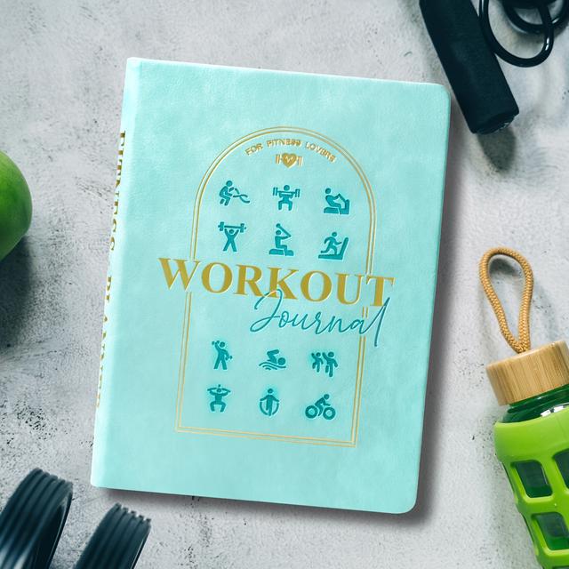 TEMU Fitness Dagboek & Trainingsplanner - A5 (6.4" x 8.3") - Trainingslog voor Mannen & Vrouwen - Volg Gym- en Thuisoefeningen, Bewaak Vooruitgang, Doelen en Verpletter Je Fitnessdoelen