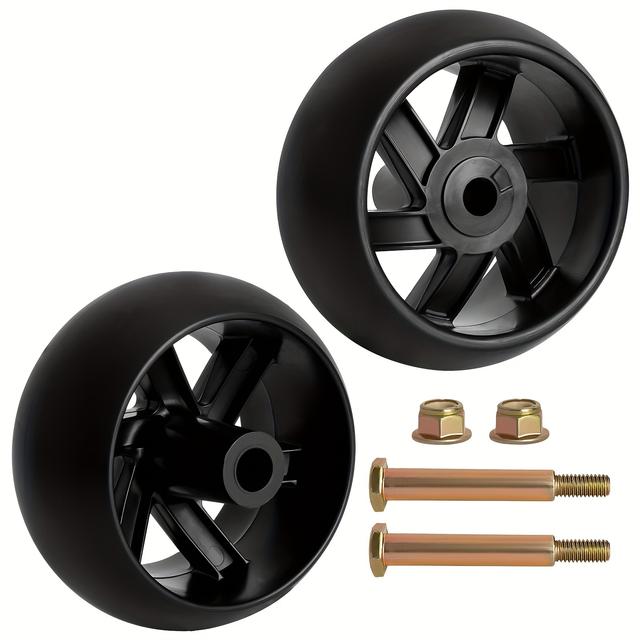 TEMU Set Of 2 Lawn Mower Deck Wheels, 532133957, Suitable For 42" 46" 48" 50" 52" 54" Decks, Compatible With Lgt2554, Racing Compatible 532174873 734-3058
