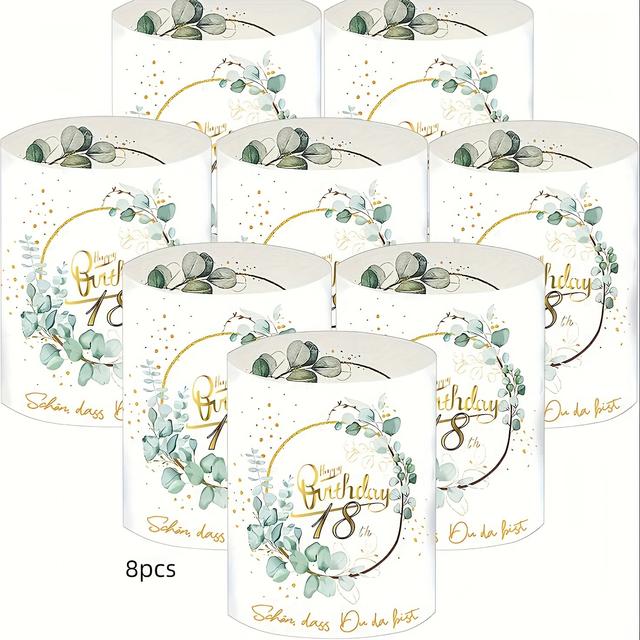 TEMU Décoration de Table Lanterne 8 pièces pour Anniversaire 18/30/ Ans, Décoration de Table Anniversaire, Décoration de Table Lanterne pour d'Anniversaire