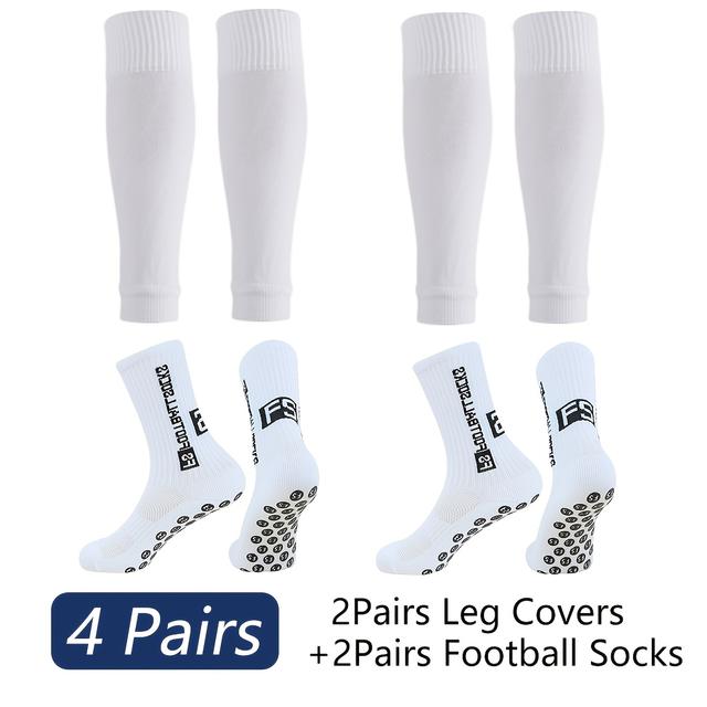 TEMU 4 Paar Fußballsocken und Beinlinge für Kinder, atmungsaktive Mid-Tube Fußballsocken & Beinlinge Set für Kinder, atmungsaktive Beinlinge & Fußballsocken Set für Jungen & Mädchen