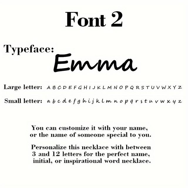 TEMU Custom Fashion Necklace Personalized Cartoon Necklace Customizable Name Necklace Cute Multifunctional Christmas Gift Anniversary Present