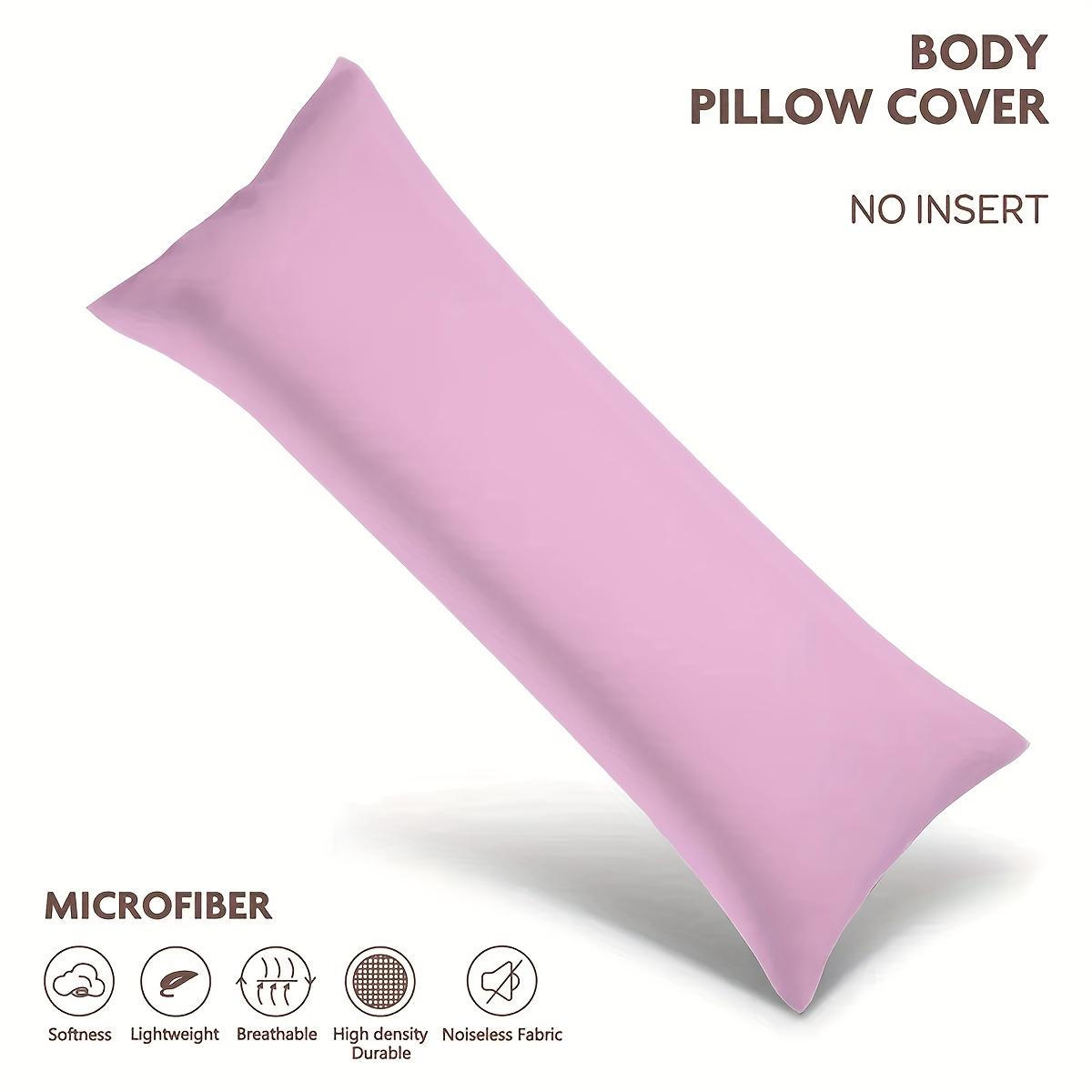 TEMU (without Pillow Core) 20 X 54in Luxury Pillowcase - Smooth Fabric, In Black, White, Pink, Khaki. Suitable For All , Perfect For Bedroom Decoration, Bedding And Additions