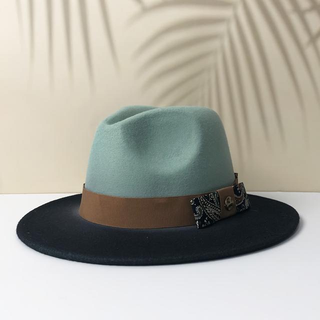 TEMU 경량 그라데이션 컬러 체인지 펠트 모자 - 하드 프레임 & 와인딩 필름, 논탄성 리본, 웨딩, 파티, 일상용 - 목재 펄프 박스 (그라디젤팅/펠트컬러) - 세탁 불가