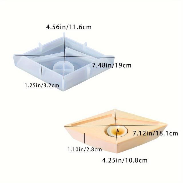 TEMU Dnejiu Diy Sailboat Candlestick Silicone Mold - Candle Holder, Resin & Plaster Crafts, Ideal For Home Tabletop Decor And Holiday Ambiance, Candle Holder Decor