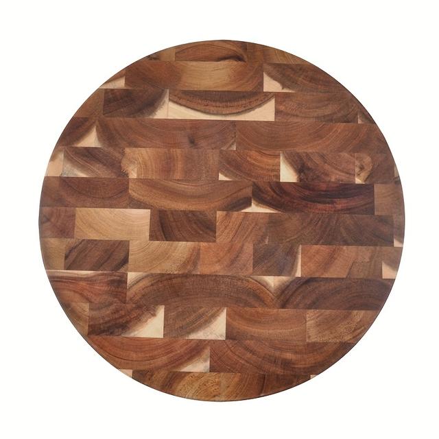 TEMU Acacia Wood Cutting Board, Household Round Solid Wood Chopping Board, Baby Food Cutting Board, Dual-sided For And Cooked Food