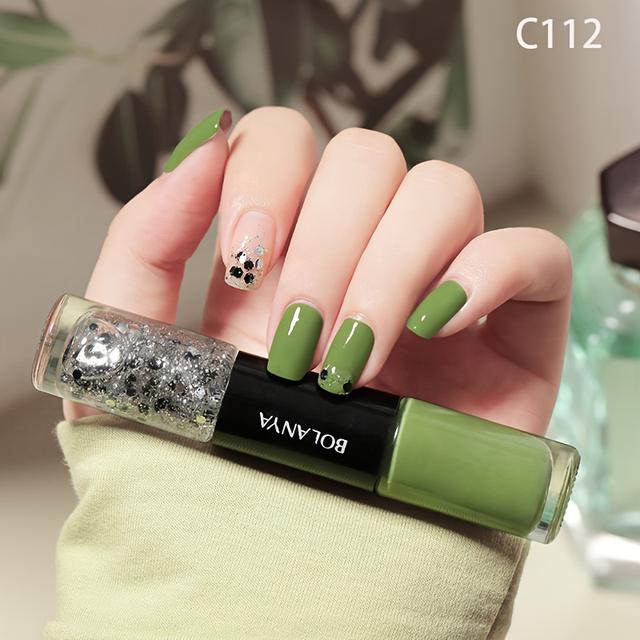 TEMU طقم طلاء أظافر ثنائي اللون موضة Y2K لفصل والشتاء - هدية مثالية للديكور المنزلي وتصميم الأظافر DIY