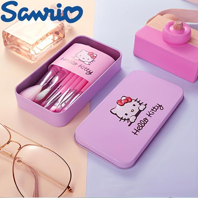TEMU Sanrio Set de 7 Brochas de Maquillaje con , Brocha Completa para Difuminar Maquillaje de Ojos, Brocha para , Brocha para Iluminador, Herramientas de Maquillaje Completas