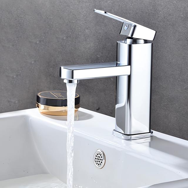 TEMU Single Handle Bathroom Tap Basin Mixer With Hot And Cold