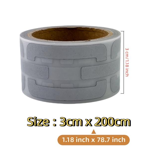 TEMU 3 cm x 200 cm kedjeformad vinylmaterial reflekterande värmeöverföringsfilm för högtemperaturpressning, lämplig för att dekorera kläder, väskor, T-shirts, hattar och föremål