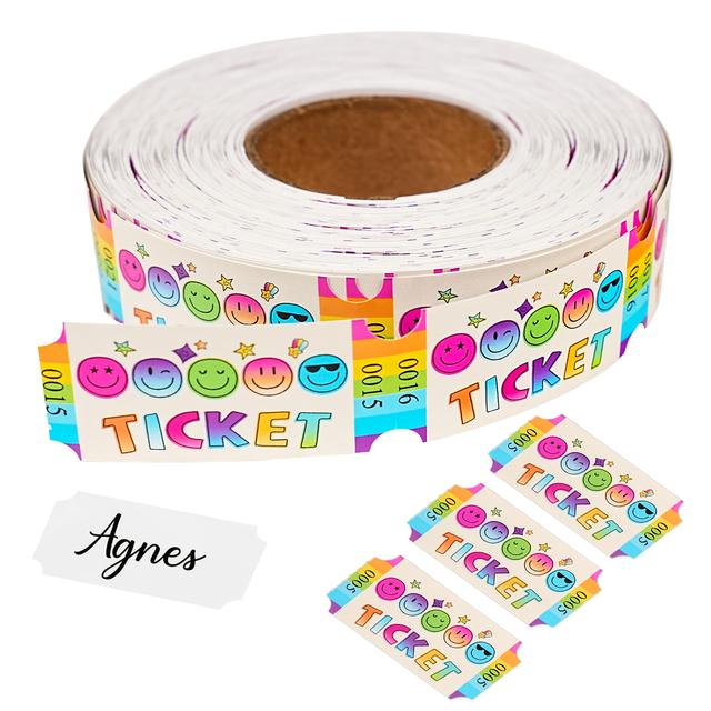 TEMU Enkele Rol Loterijkaartjes, Klasfeest Loterijkaartjes, Schoolkermis, Klassebeloningen, Familie Spellen, Speelhallen, Inzendingen, Herfstkarneval, Deurprijs Trekkingen (1000 stuks)