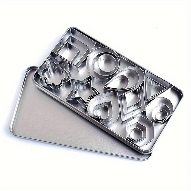 TEMU Festive Stainless Steel Cookie Cutters Set - 30 Pieces For Baking Delights: Perfect For Christmas, , Valentine's Day, And More!