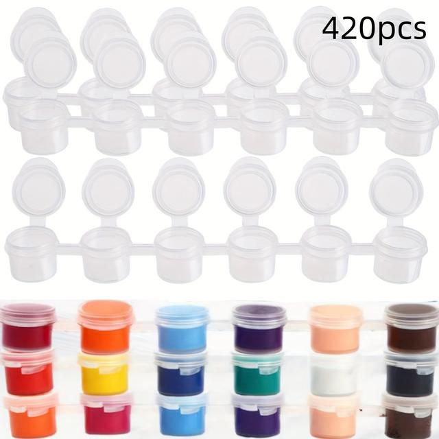 TEMU 420 / 180 Empty Paint Containers, Made Of 2ml (0.066 Oz) Flexible Plastic, Well-sealed, Ideal For Artistic Painting, Can Serve As A Present