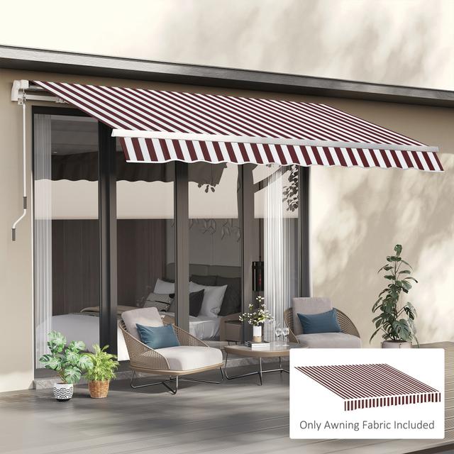 TEMU Outsunny 9'x8' Retractable Awning Fabric Replacement Outdoor Awning Cover
