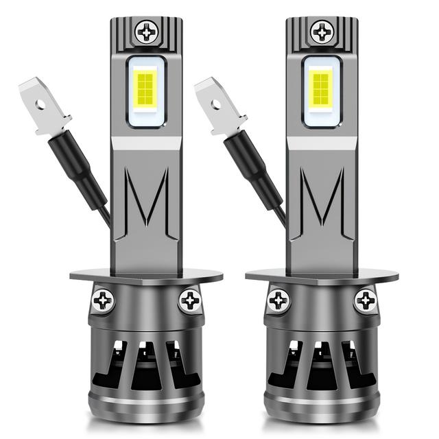 TEMU Toauto H1 H3 Led Light Canbus Bulb Car Headlight High Power Auto Fog Diode Moto Driving Running Lamp 12v-24v 70w For Vehicle Models, Without Battery