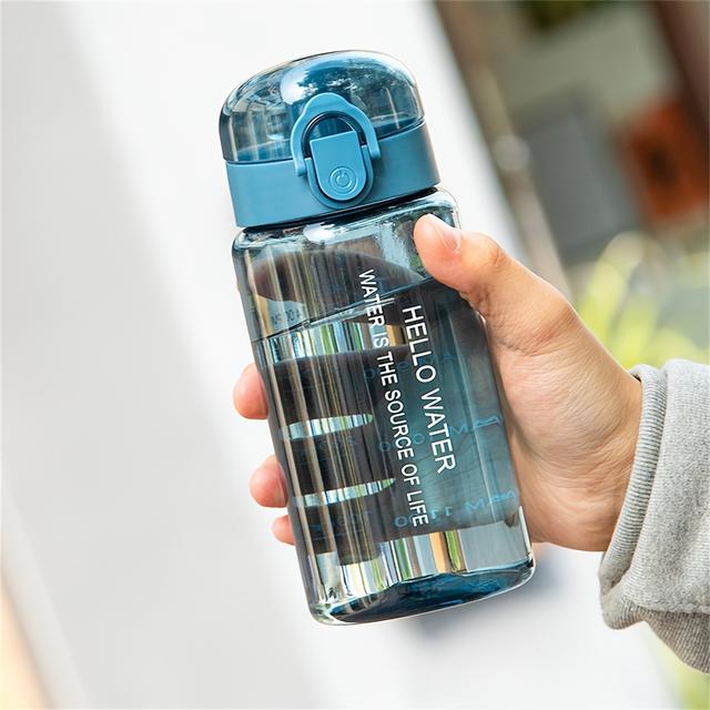 TEMU 550ml Large Capacity Sports Water | Durable Pc Plastic, Portable With Jumping Lid, Sealable, Printed Pattern