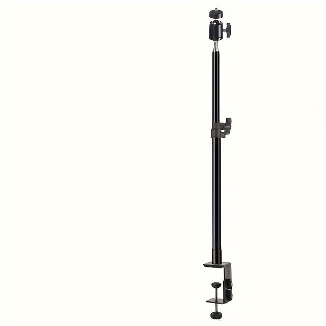 TEMU Camera Desktop Stand With 1/4 "ball Head And Cold Boot Mounting Adapter, Adjustable Stand, Suitable For Slr Cameras, Circular Lights, Video Lights, Etc