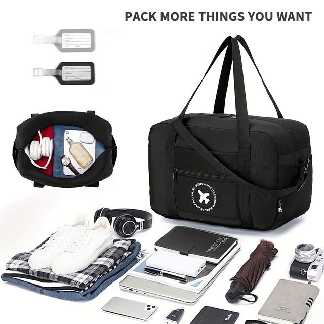 TEMU Travel Bag Luggage Bag Suitable For Ryanair Cabin Bag 40x20x25cm Foldable Travel Suitcase Travel Bag