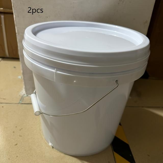 TEMU 2pcs 10l Thick Plastic Bucket, Bucket, Paint, Urea Chemical Bucket