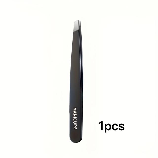 TEMU Juego de pinzas de alta precisión de acero inoxidable | Boca inclinada para una eliminación precisa de vello facial y corporal, herramienta de belleza para el hogar