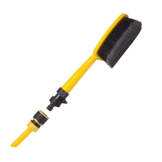 TEMU 1pc Universal Quick Car Wash Water Brush Head: Multi-functional Cleaning, Without Battery