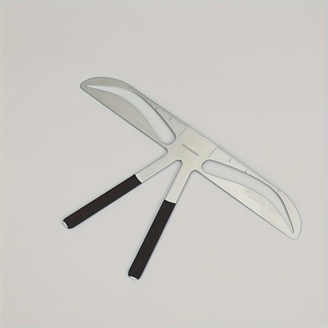 TEMU 1 ks Nerezový nástroj pro úpravu obočí - Flexibilní, opakovaně použitelná šablona pro dokonalý tvar obočí, vhodná pro začátečníky i tatéry, materiál bez alkoholu