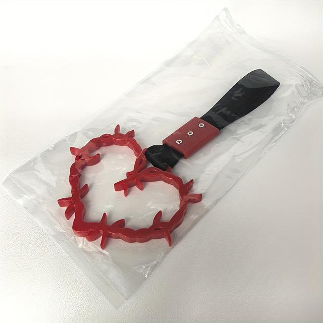 TEMU Correa de con asa nueva JDM Racing con anillo en forma de , dije de estilo drift, accesorios de auto para drift, correa para parachoques delantero y trasero