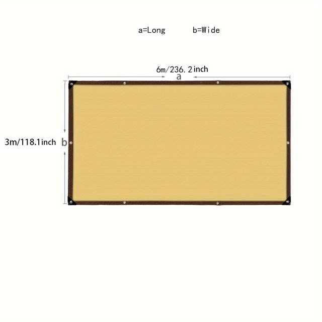 TEMU PE ポリエチレン製 ガーデン サンシェード セイル アイレット付き、、テラス、植物温室、鶏舎、屋外拡張用 キャノピー