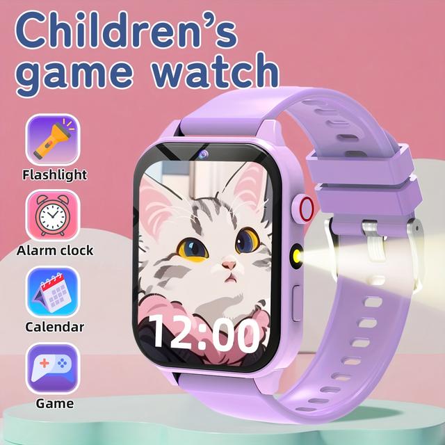 TEMU SIMSONPRO Dziecięcy Smartwatch Edukacyjny z , Aparatem i Odtwarzaczem Muzyki - Tablet Dotykowy dla Dzieci od 3 Lat, Krokomierz, Kalendarz, Budzik - Niskonapięciowa Praca (///) - Idealny na Święta