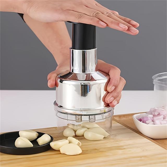 TEMU Espremedor de Manual & Picador de Alimentos - Perfeito para Legumes, Cebolas & Mais - Utensílio de Cozinha Durável em ABS, Triturador de