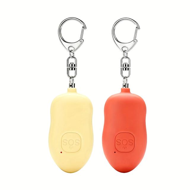 TEMU 2 Packs Personal Alarm For Women Adults Seniors Rechargeable Siren Safety Keychain Extra Loud Strobe Light Cute Key Chain Protection Gift