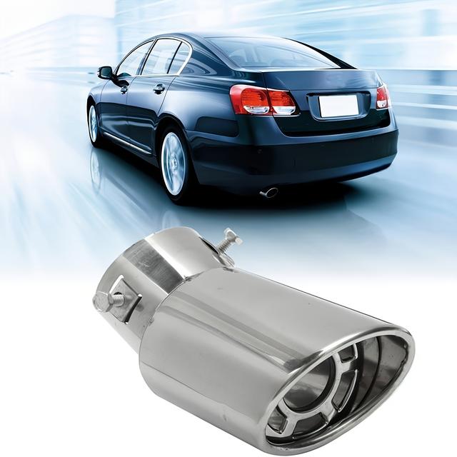 TEMU 1 Universal Stainless Steel Exhaust Tailpipe, Corrosion-resistant High-temperature Car Exhaust Pipe, Performance Upgrade To Reduce Back Pressure And Improve Fuel
