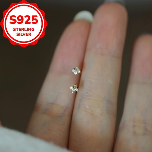 TEMU 925 Silver Mini Fishtail Earrings, Small, Exquisite, And Ornaments