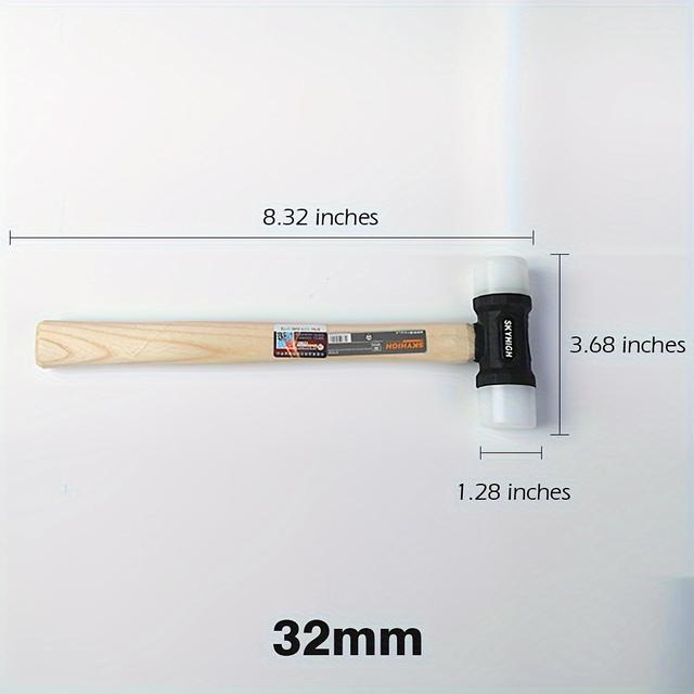 TEMU 1 kus nylonové hlavice kladiva s dvojitou tváří pro šperky, kovové umění, řemeslo z kůže. Ruční nástroj na výrobu DIY kůže s razítkem 32/. Vyberte si.