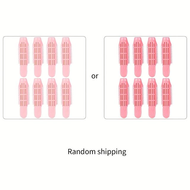 TEMU 8шт Пухнасті Об'ємні Заколки для Коренів Волосся - Самозатискаючий Інструмент для Стайлінгу, Миттєві Чубчики та Жіночий DIY Завивальник