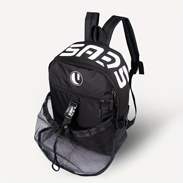 TEMU A Student Backpack That Can Hold A Basketball And A Soccer Ball, Featuring Multiple Storage Compartments