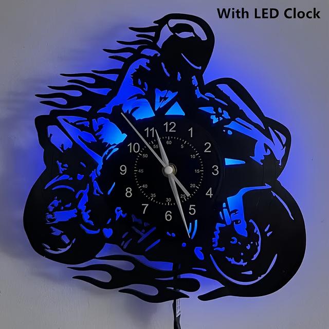 TEMU LED Motoros Alakú Falióra Világítással (Nincs Áramszükséglet)