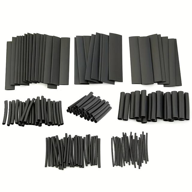 TEMU 127pcs Wrap Cable Sleeve Assortment Ratio 2:1 Electric Insulation Heat Shrink Tube Kit
