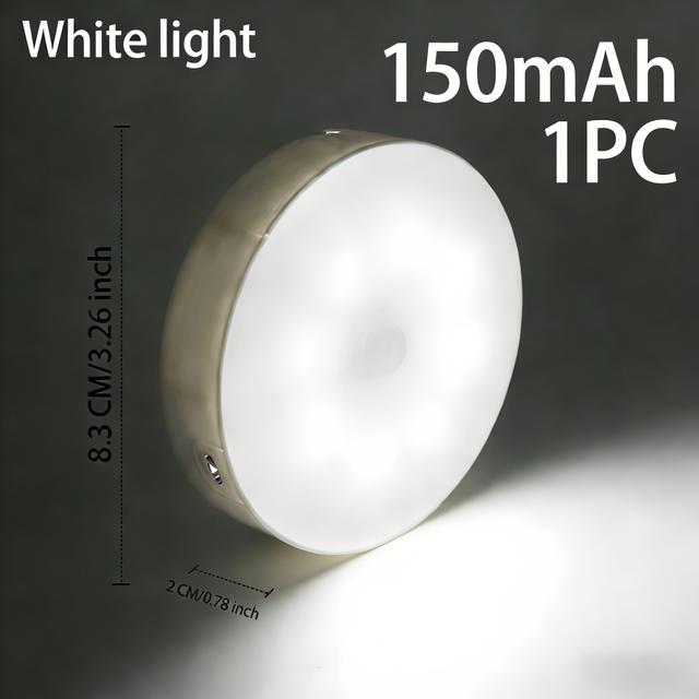 TEMU 3 db/1 db 150 mAh Akkumulátoros Mozgásérzékelős Falilámpa, Tölthető LED Éjjelivilágítás, Okos Automatikus Kapcsolású Lámpa Hálószobába, Konyhába, Nappaliba, Folyosóra, Szobadíszítéshez