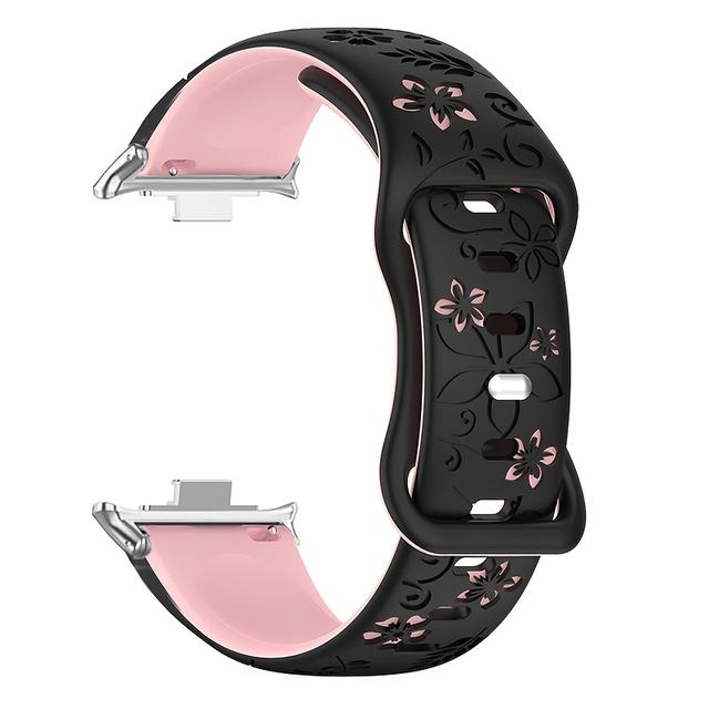 TEMU A Dual-colored Floral Silicone Band That Works With Xiaomi Smart Band 8/9 Pro/redmi Watch 6/5/4. Waterproof, Breathable, And Offers For Men And Women