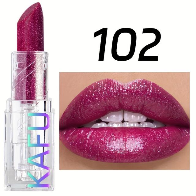 TEMU Блискуча перламутрова помада з високою стійкістю кольору, що не знімається, зволожуюча помада для губ, блиск для губ