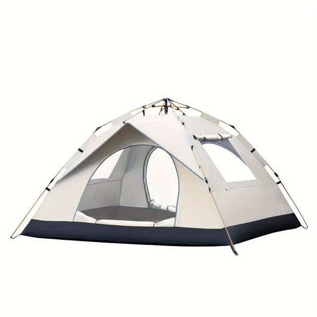 TEMU Lightweight Silver Outdoor Automatic Pop-up Tent For Camping, Driving, Hiking, And , Sunshade, Beach Tent, Portable And Foldable Shelter