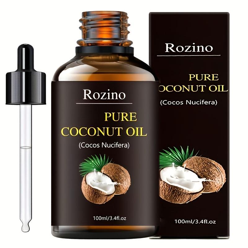 TEMU 100ml Coconut Oil: Pure Coconut Essential Oil For Massage, Shower, Skin Care, Face, Body, Nail, Hair, Eyelash Care Universal