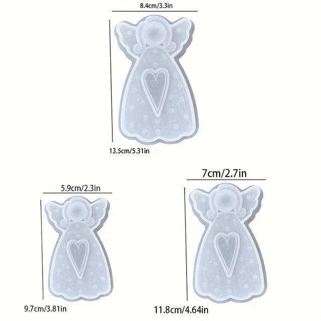 TEMU Diy Resin Silicone Mold For Jewelry 3pcs Gypsum Candle Hanging Ornament Home Desktop Atmosphere Decoration Festival Gift Resin Gypsum Candle Crafts Gift Silicone Mold