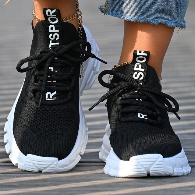 TEMU Damen Schnür-Laufschuhe mit Hohlrücken, leicht, weich, bequem und atmungsaktiv, lässige Sneaker, geeignet für Fitness-Training und Walking