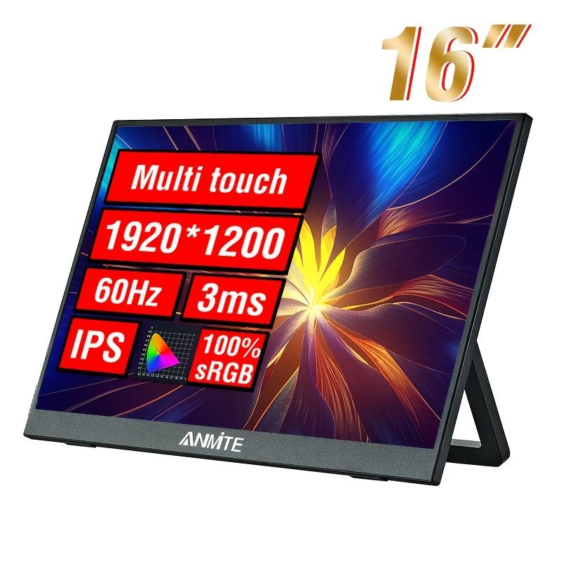 TEMU Anmite Monitor Portátil con Pantalla Táctil de 16 Pulgadas 16 10 300Cd M2, Monitor Gaming para PS4 5 Switch Loptop, de Pantalla